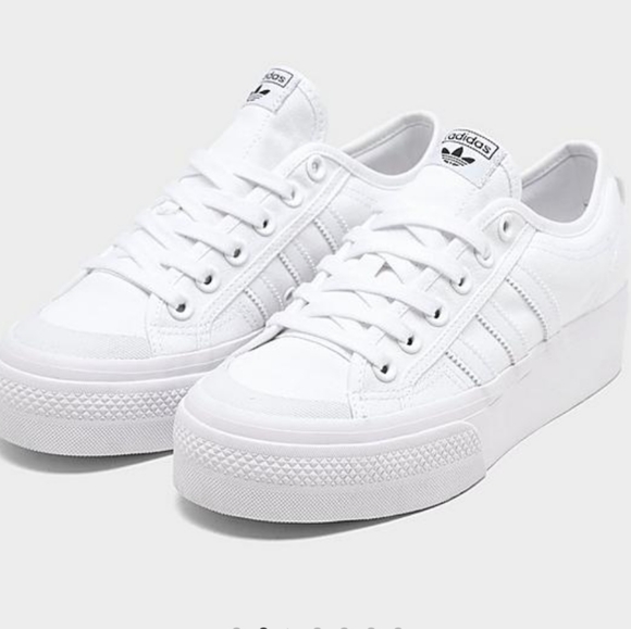 *NEW* Adidas white plataform shoes - Picture 3 of 7
